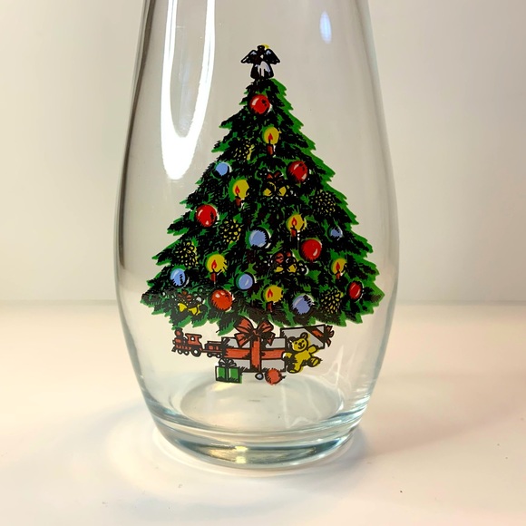 Bundle 1 Pasabahce Christmas Tree Clear Glass Flower Vase + 2 Round Coasters - Picture 4 of 9